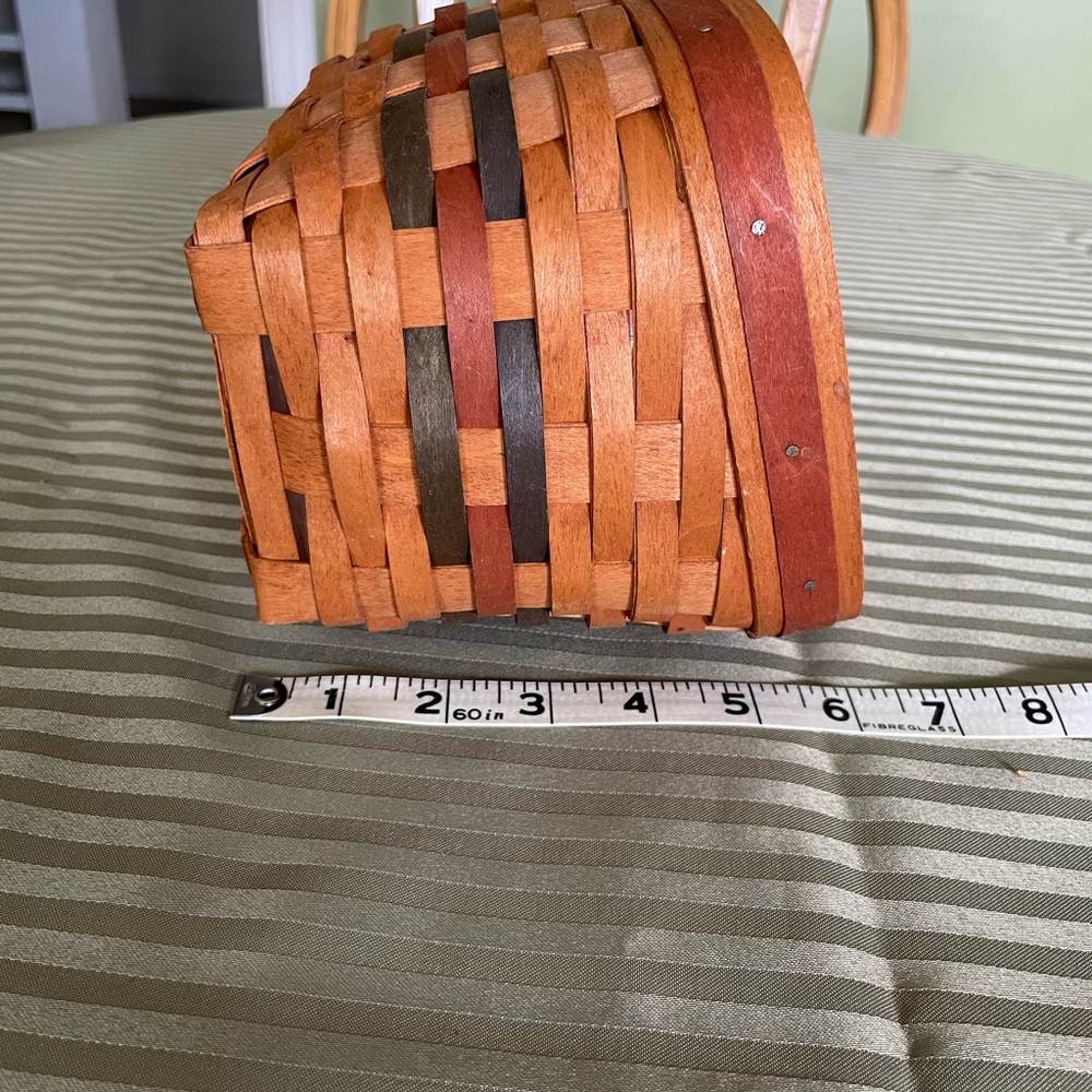 Longaberger Woven Wood Decorative Basket with Plastic Liner - Brown - Picture 8 of 9